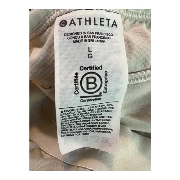 🏋️ EUC ATHLETA Cream “Vital” Racerback Tank Top w/ Built-In Bra Sz L - Picture 7 of 8